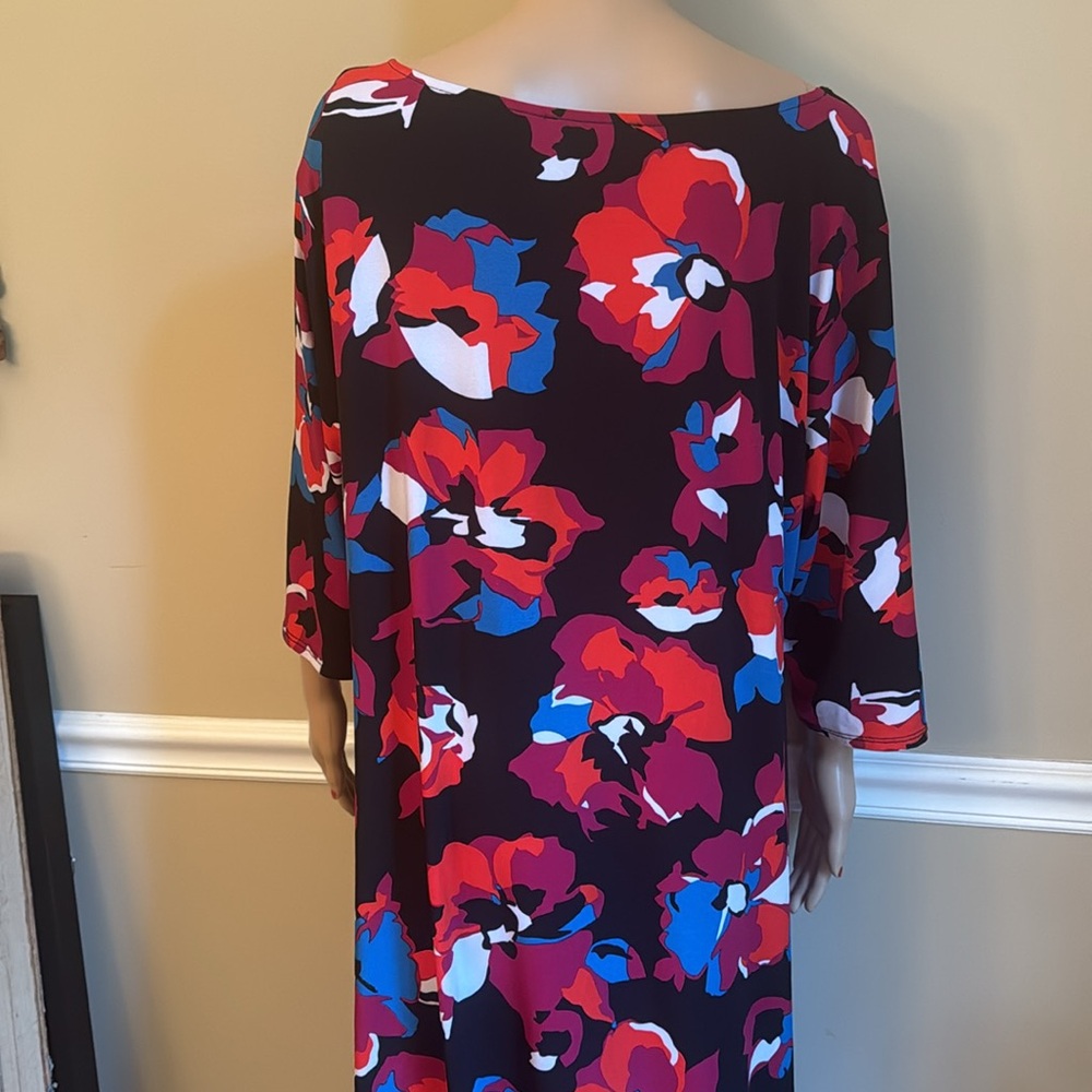 3X ROZ & ALI Women's Dress Floral Easy Care Spandex 22 - Picture 3 of 8